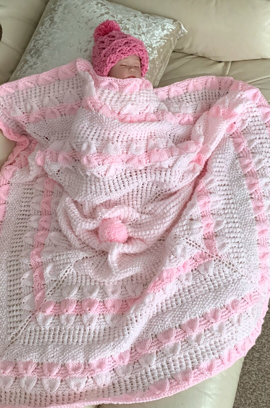 Dusty Pink Baby Fawn Shawl main image 1