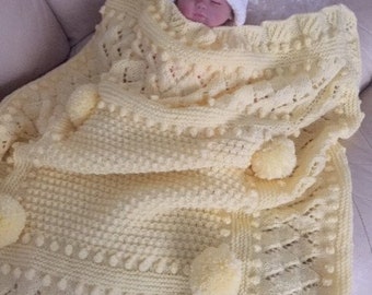 LEMON DROP baby blanket knitting pattern