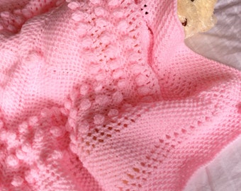 CHERRY BLOSSOM baby blanket knitting pattern