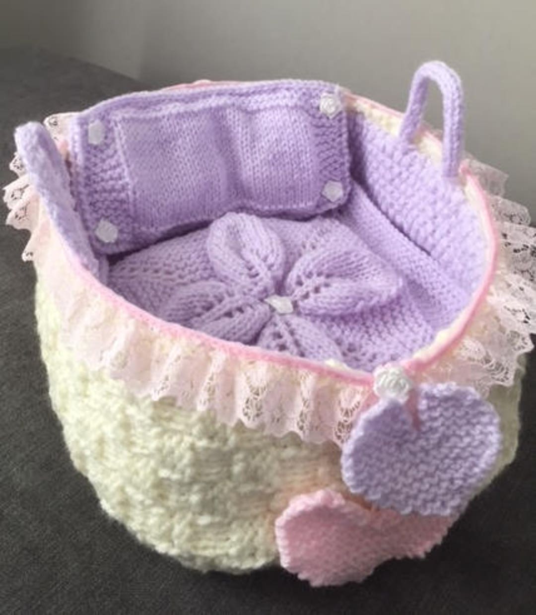 Doll's Moses Basket Knitting Pattern Etsy UK