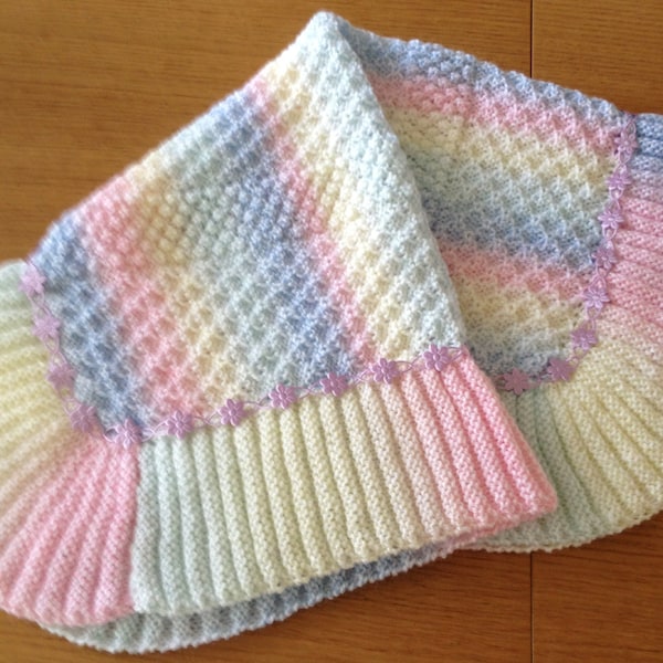 Rainbow Dust baby blanket knitting pattern