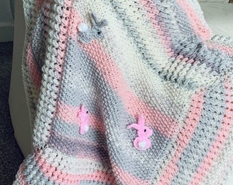 ENCHANTED baby blanket knitting pattern pdf
