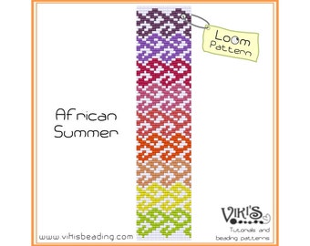 Bead Loom Pattern: African Summer - INSTANT DOWNLOAD pdf -Discount codes are available