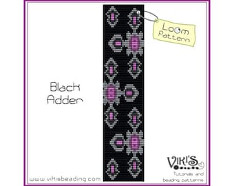 Loom Beading Pattern: Black Adder - INSTANT DOWNLOAD pdf -Discount codes are available