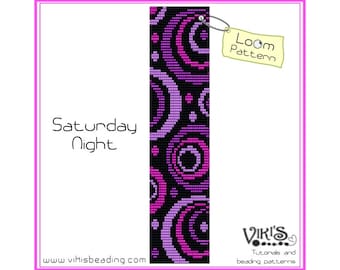Loom Bracelet Pattern: Saturday Night  - INSTANT DOWNLOAD pdf -Discount codes are available - bl194