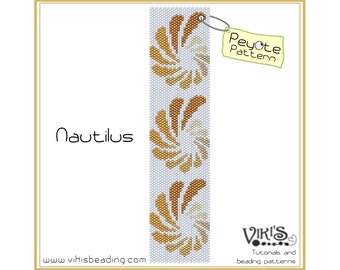 Nautilus - Patrón de pulsera de peyote - DESCARGA INSTANTE pdf -Códigos de descuento disponibles