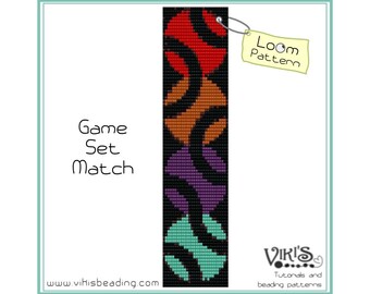 Bead Loom Pattern: Game Set Match - INSTANT DOWNLOAD pdf -Discount codes are available - bl255