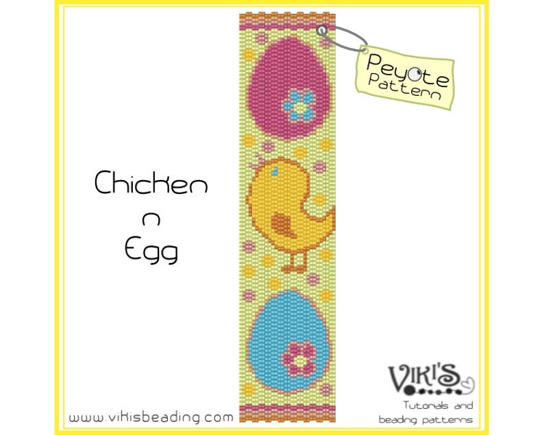 Peyote Bracelet Pattern: Chicken n Egg INSTANT DOWNLOAD pdf New Discount codes image 1