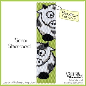 Semi Skimmed Peyote Pattern for cuff bracelet Instant download pdf bp196 / Special offer with voucher code image 1