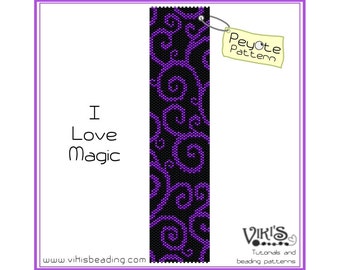 Peyote Bracelet Pattern: I Love Magic PDF - INSTANT Download pdf -Discount codes are available