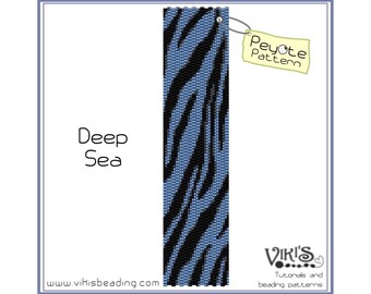 Peyote Pattern: Deep Sea bracelet - INSTANT DOWNLOAD pdf - Multibuy savings with coupon codes