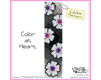 Loom Pattern - Color at Heart bracelet - INSTANT DOWNLOAD pdf - New Discount codes - bl19