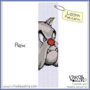 Bead Loom Pattern Rex INSTANT DOWNLOAD pdf Save with our coupon codes image 1