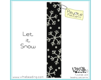 Patrón Peyote para pulsera: Let it Snow - DESCARGA INSTANTE pdf - compra más, ahorra más