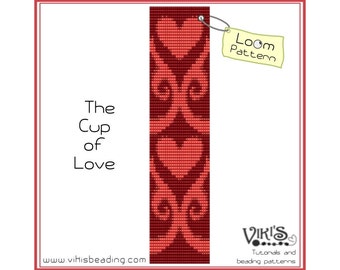 Loom Pattern -  The Cup of Love -  INSTANT DOWNLOAD pdf -Discount codes are available