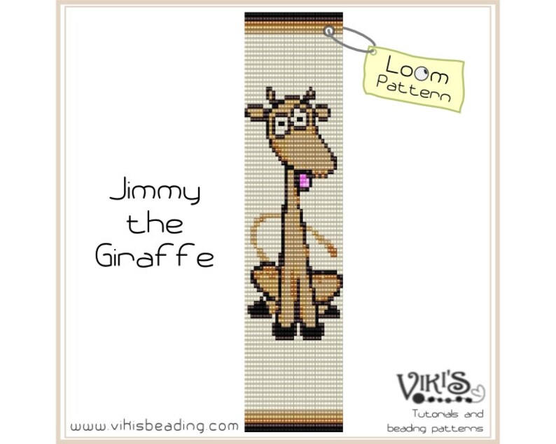 Loom Bead Pattern Jimmy the Giraffe for Wide Bracelet INSTANT DOWNLOAD Pdf Multibuy Savings