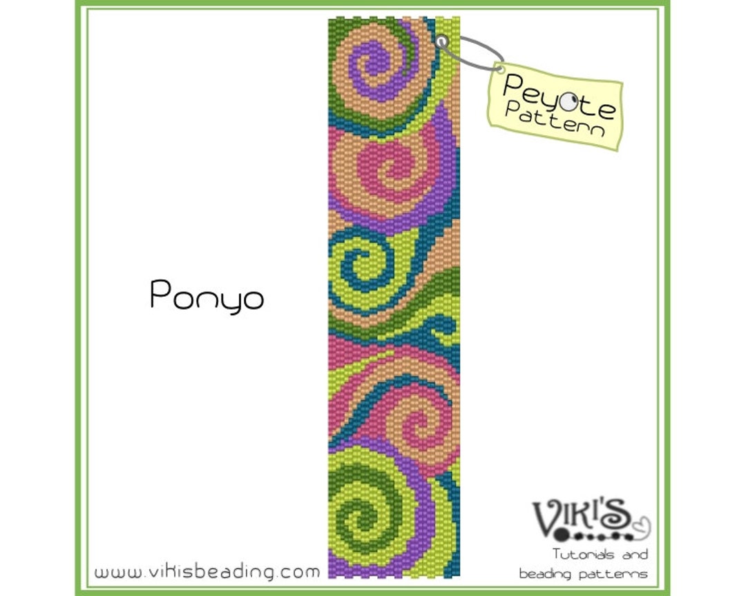 Peyote Pattern for Cuff Bracelet Ponyo INSTANT DOWNLOAD Pdf New Coupon