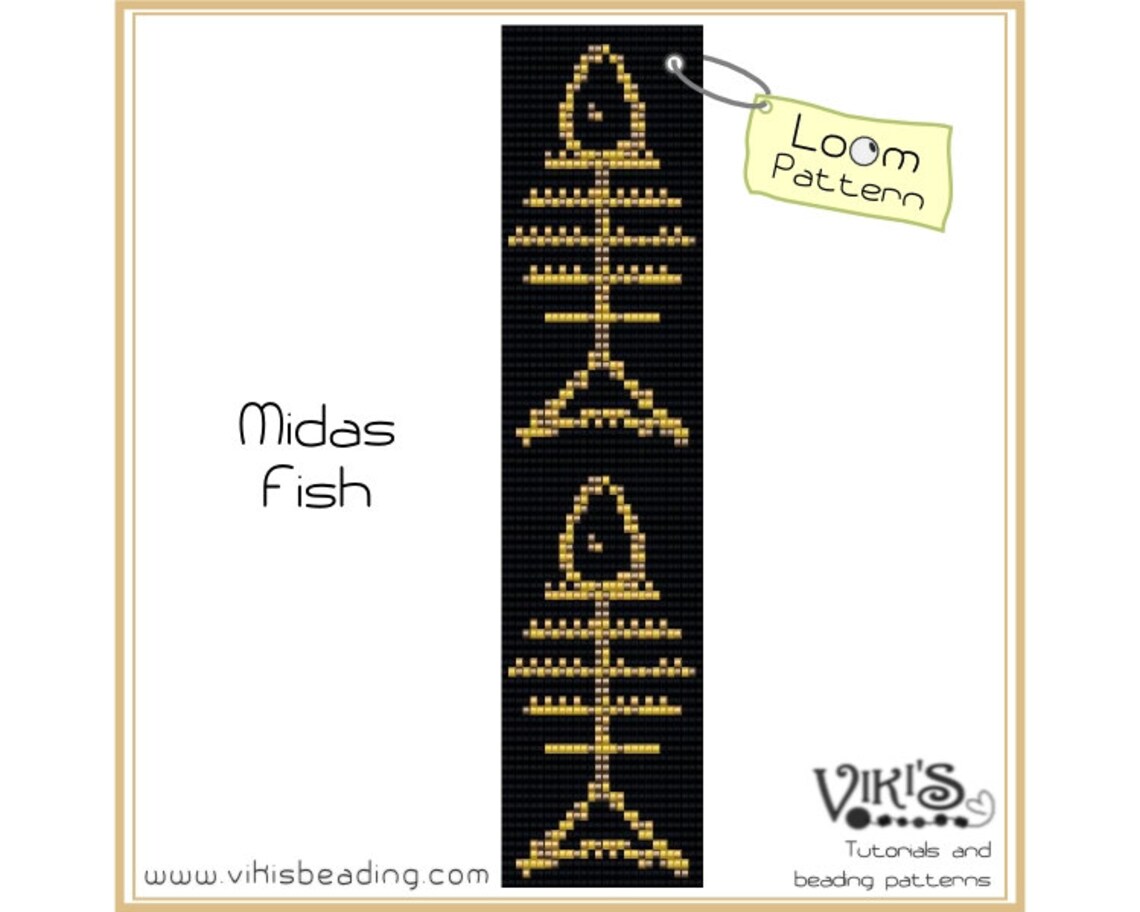 Bead Loom Pattern Midas Fish INSTANT DOWNLOAD Pdf | Etsy