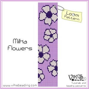 Wzór na bransoletkę Loom: Milka Flowers - NATYCHMIASTOWE POBIERANIE pliku pdf - Specjalne oszczędności z kodami kuponów - bl46