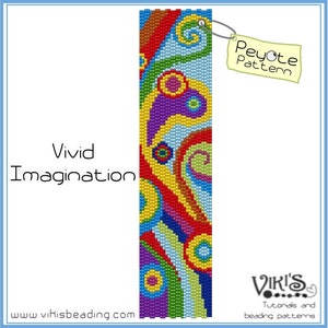 Patrón de pulsera de peyote: Vivid Imagination - DESCARGA INSTANTE pdf - compre más, ahorre más