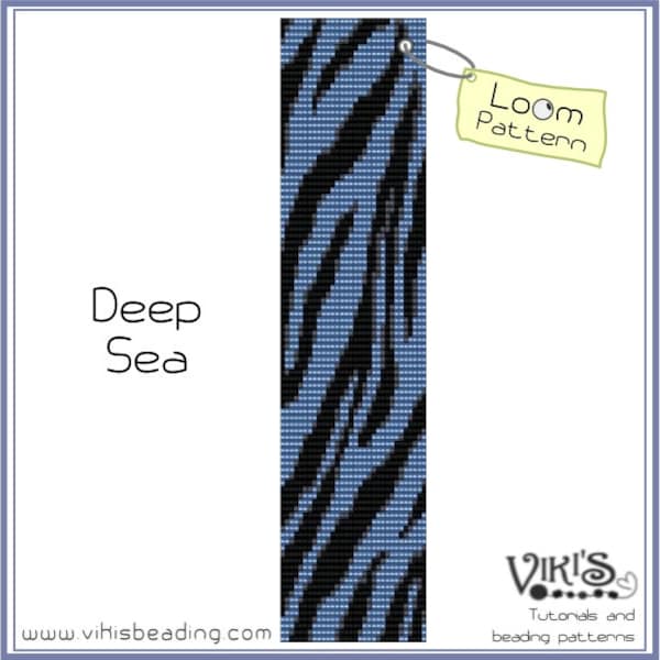 Loom Bead Pattern: Deep Sea bracelet - INSTANT DOWNLOAD pdf - Multibuy savings with coupon codes - bl28