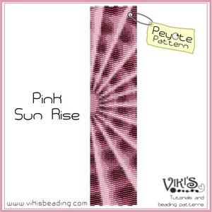 Patrón de pulsera de peyote: Pink Sun Rise - DESCARGA INSTANTE pdf - Nuevos códigos de descuento