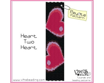 Peyote Bracelet Pattern: Heart Two Heart - INSTANT DOWNLOAD pdf - New Discount codes