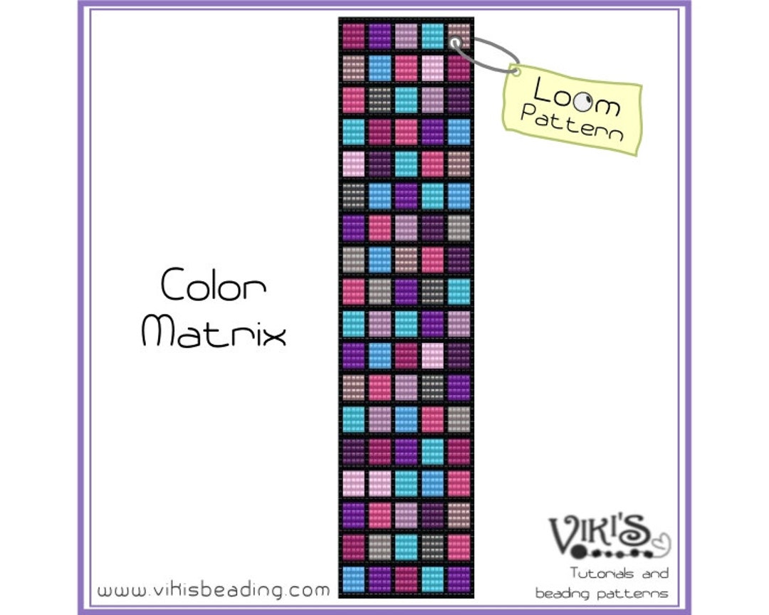 Loom Bracelet Pattern: Color Matrix - INSTANT DOWNLOAD Pdf -discount ...