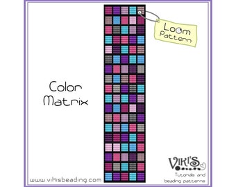 Loom Bracelet Pattern: Color Matrix - INSTANT DOWNLOAD pdf -Discount codes are available