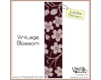 Loom Bracelet Cuff Pattern: Vintage Blossom - INSTANT DOWNLOAD pdf - Special savings with coupon codes - bl70