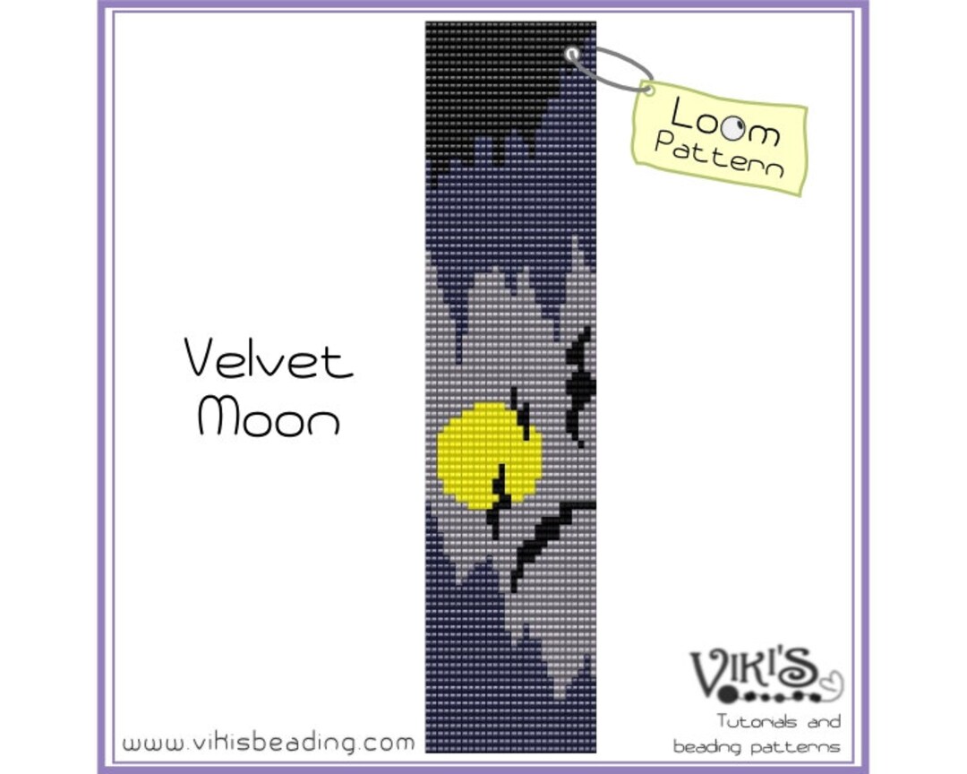 Loom Bracelet Pattern Velvet Moon INSTANT DOWNLOAD Pdf Etsy