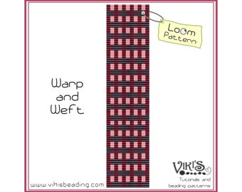 Loom Beading Pattern: Warp and Weft - INSTANT DOWNLOAD pdf -Discount codes are available