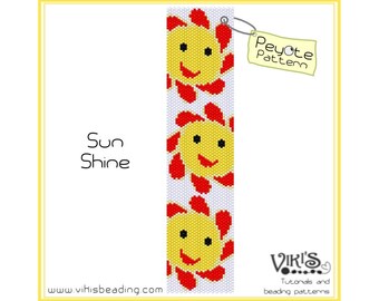 Peyote Bracelet Pattern: Sun Shine - INSTANT DOWNLOAD pdf - New coupon codes