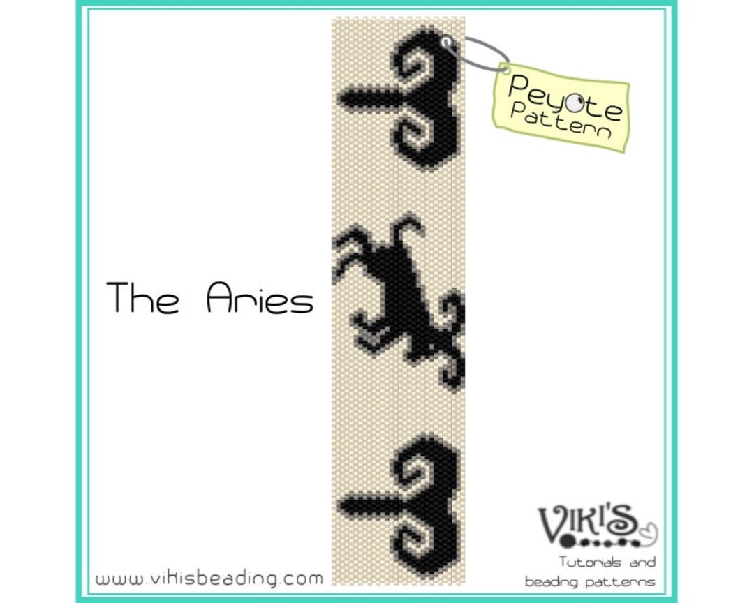 The Aries Peyote Pattern for Cuff Bracelet INSTANT DOWNLOAD Pdf
