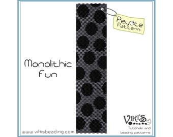 Peyote Pattern for cuff bracelet: Monolithic Fun - INSTANT DOWNLOAD pdf - Save when you buy more