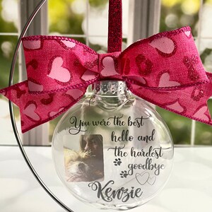 Pet Memorial Ornament Custom Memorial Ornament Dog Memorial Ornament Memorial Ornament For Pets You Were The Best Hello image 9