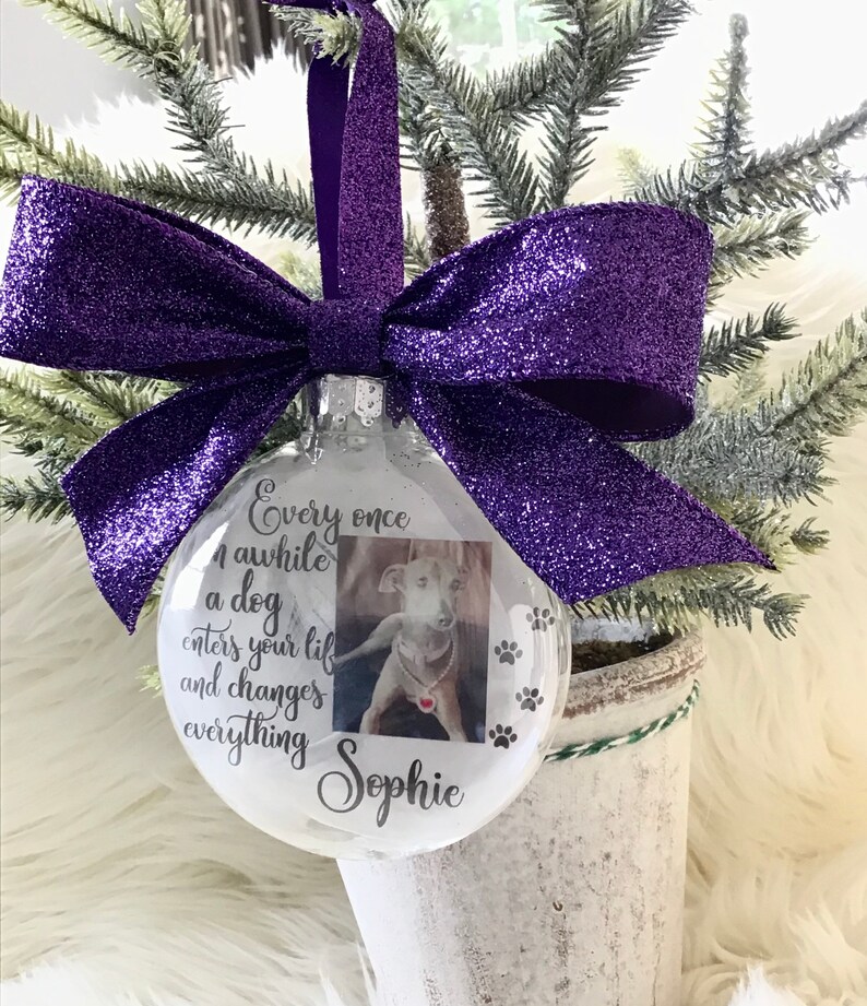 Pet Memorial Ornament Custom Memorial Ornament Dog Memorial Ornament Memorial Ornament For Pets Every Once In Awhile Ornament image 10