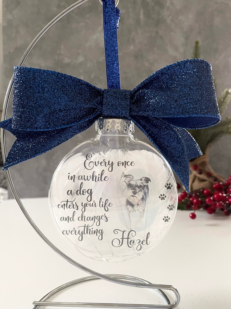 Pet Memorial Ornament Custom Memorial Ornament Dog Memorial Ornament Memorial Ornament For Pets Every Once In Awhile Ornament image 7