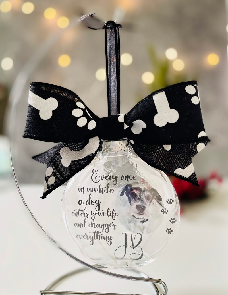 Pet Memorial Ornament Custom Memorial Ornament Dog Memorial Ornament Memorial Ornament For Pets Every Once In Awhile Ornament image 1