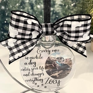 Pet Memorial Ornament Custom Memorial Ornament Dog Memorial Ornament Memorial Ornament For Pets Every Once In Awhile Ornament image 3