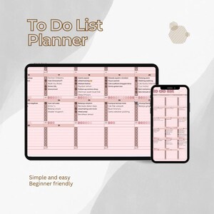 To do list task tracker template productivity planner daily weekly monthly calendar spreadsheet task management