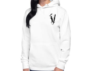 Moletom com capuz com logotipo VietLifeStyle (branco)