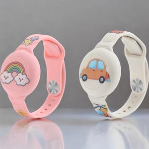 Pulsera AirTag para niños / Pulsera de seguridad de silicona con diseños de dibujos animados