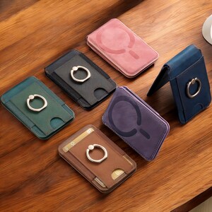 MagSafe-Brieftasche mit RFID-sichere, minimilistische magnetische MagSafe-Brieftasche für Karten und Bargeld, schlankes Design MagSafe Wallet Essentials.