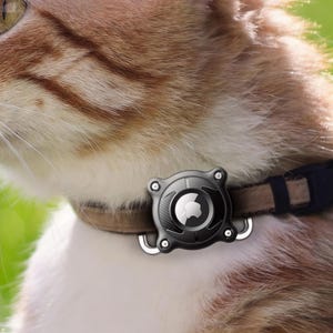 AirTag Pet Collar Holder for Dog or Cat | Secure Silicone AirTag Case for Pet Tracking | Waterproof Apple Tracker Holder for Collars.Pet Tag