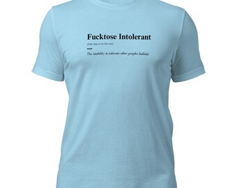 Camiseta gráfica F@cktose Intolerante, humor sarcástico y grosero