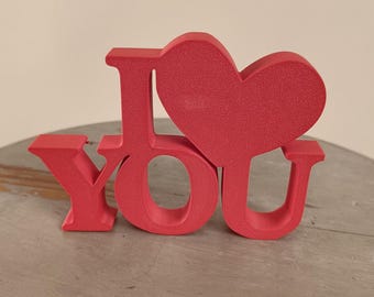Adorno "Te amo" – Diseñado por Tscherno, impreso en 3D por Hermosa3DP
