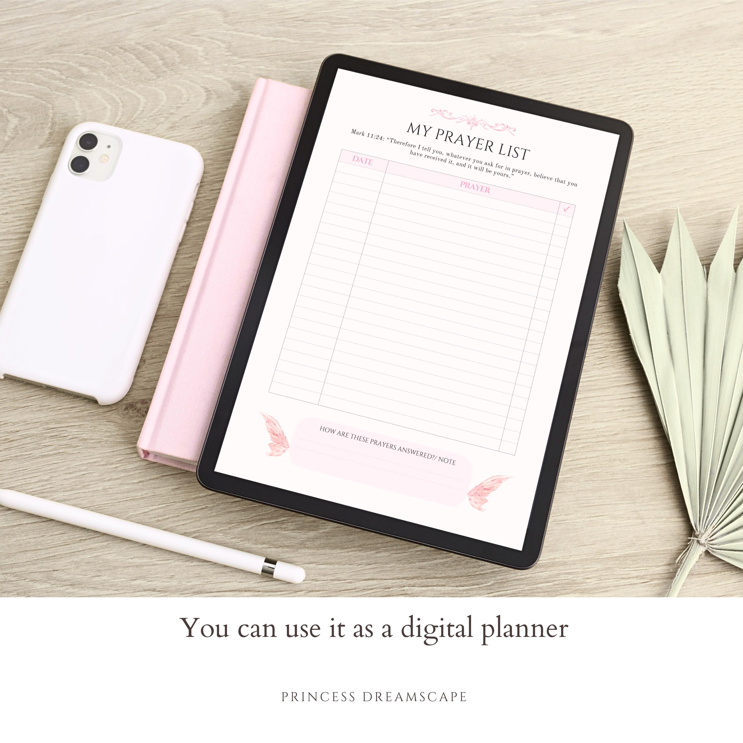 Digital Prayer Journal Printable Pages for Goodnotes Daily Planner for ...