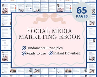 Libro electrónico de marketing en redes sociales Estrategia de marketing Plan de marketing imprimible Proyecto Guía de estrategia de redes sociales Libro electrónico digital PDF imprimible