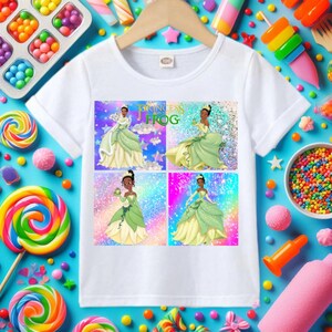 dtf kids cartoon princess and the frog t-shirt,short set,sweatsuits,hoodie